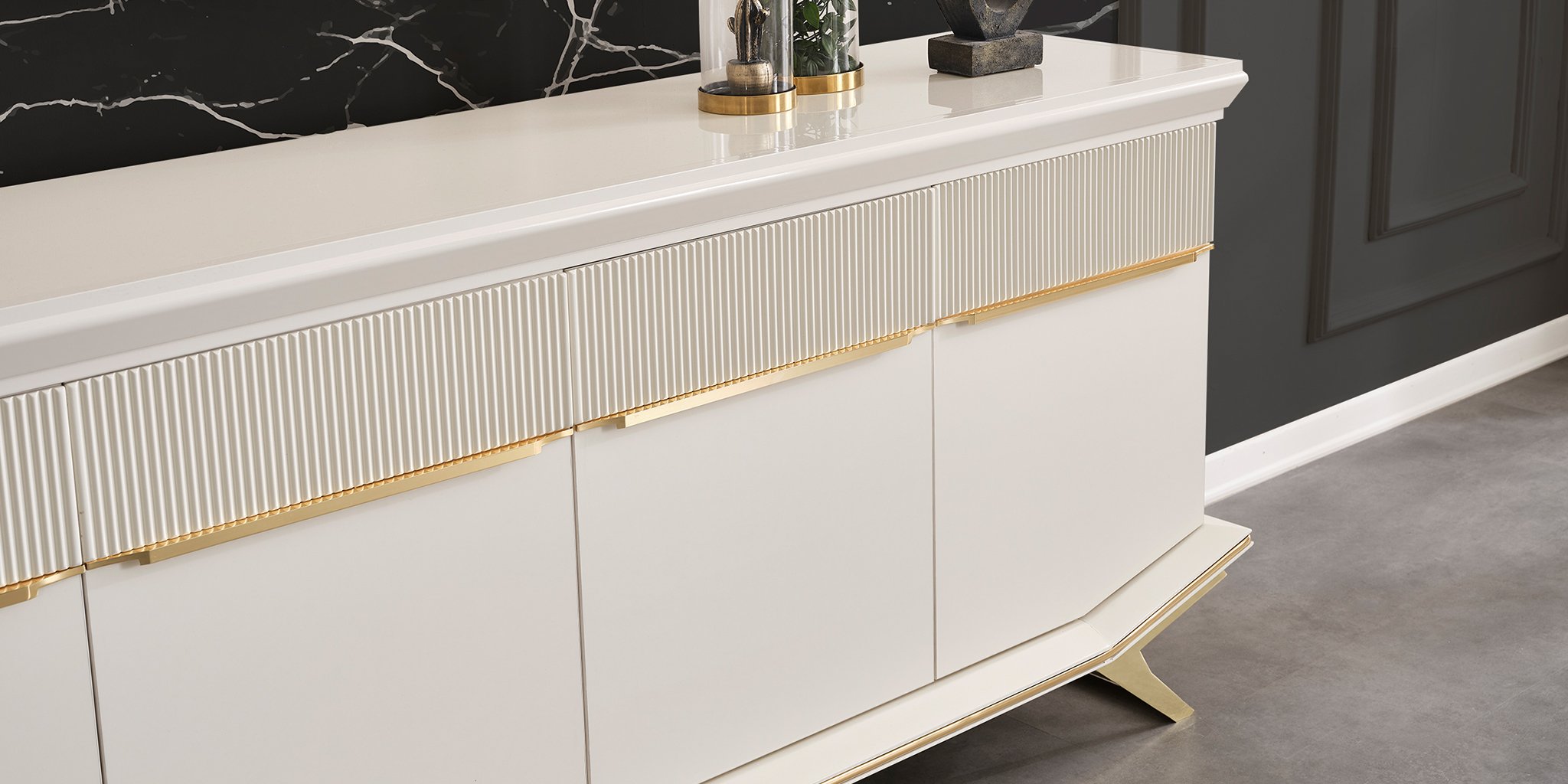 Asos Gold Yemek Odası Takımı - İnegöl Mobilya